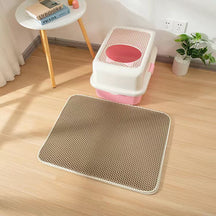 pets : NonSlipPurrfect - Houd Je Vloer Schoon en Droog met Deze Handige Kattenbakmat - Zwart in Geel van Pantino