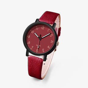 watches : Horloge Dames Zwart - Vintage Dameshorloge - Stijlvol en Comfortabel in Rood van Pantino