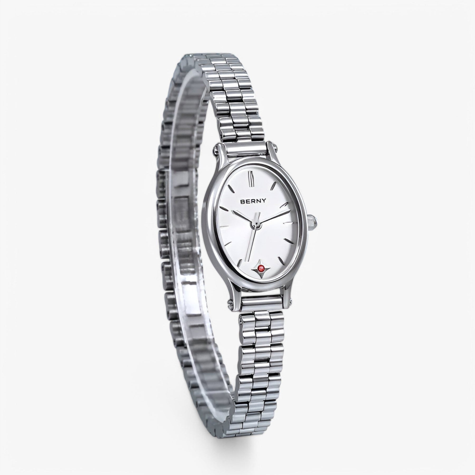 Watch : Minimalistische Ovalen Armbandhorloge Dames - Zwart in van Pantino