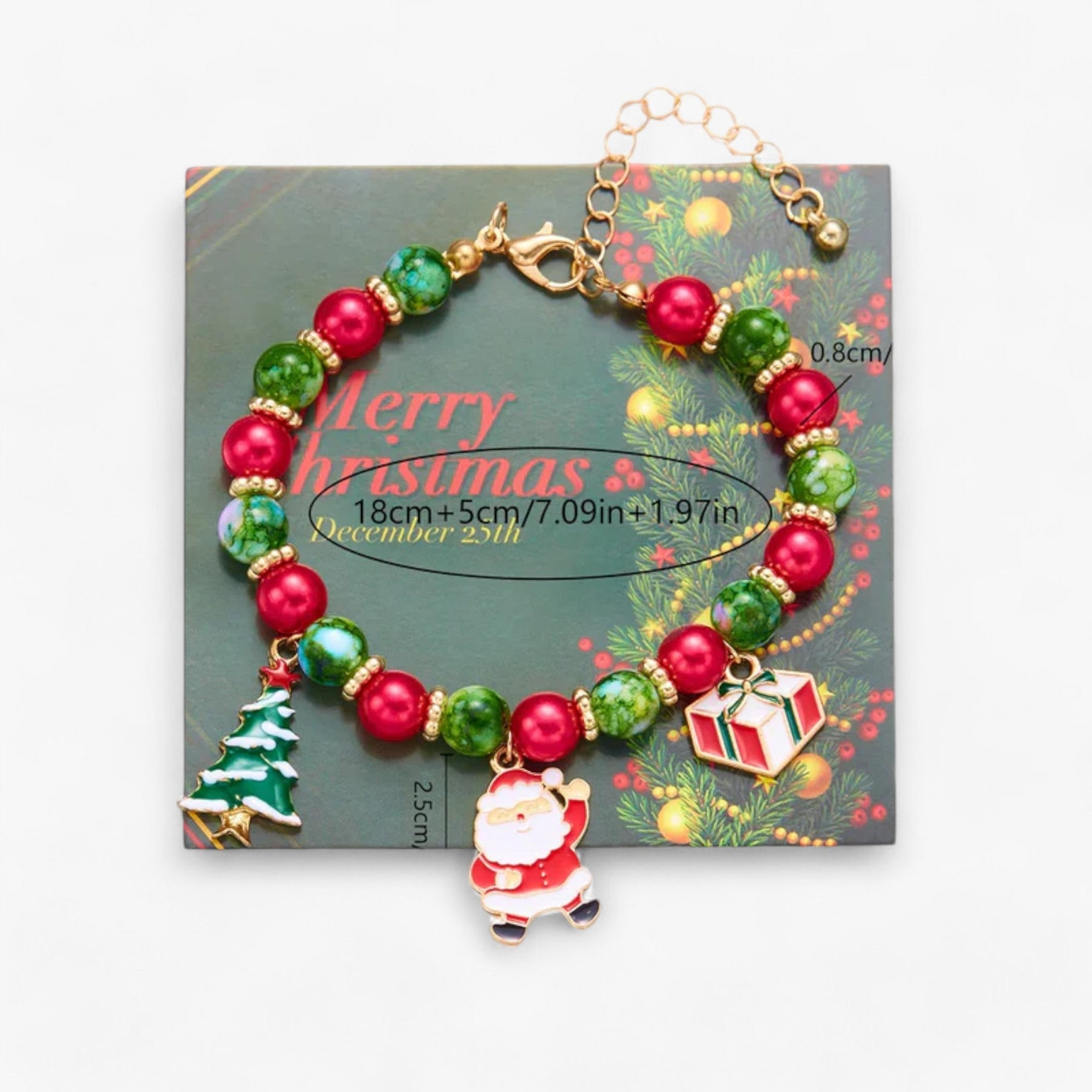 Bracelet : Armband Dames Groen - Feestelijke Sieraden - Armbanden van Rode en Harsparels in 8 van Pantino