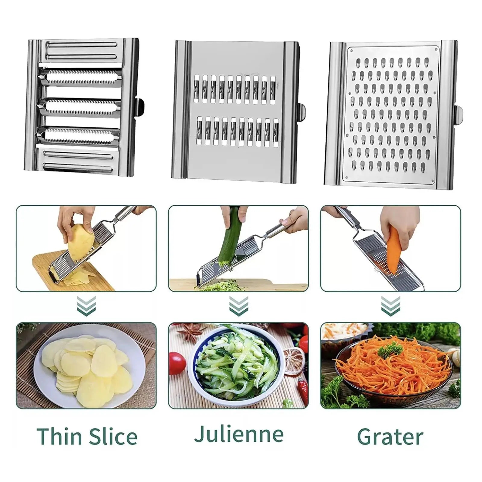 home & garden : Multifunctionele Groentensnijder Zilver in van Pantino