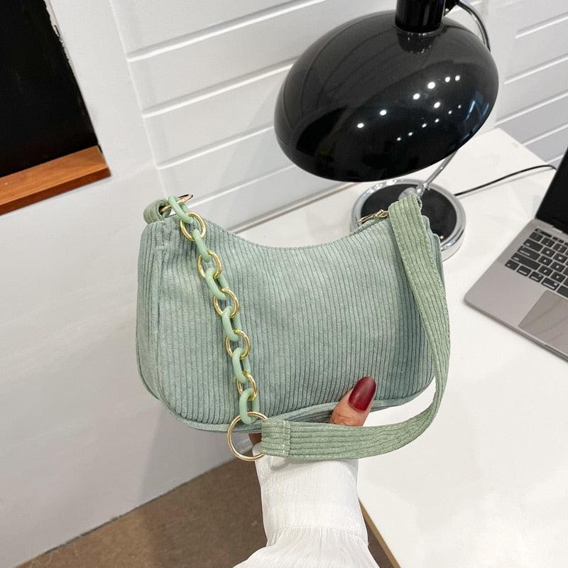 Dress : Trendy Handtas - Bruin in Groen van Pantino
