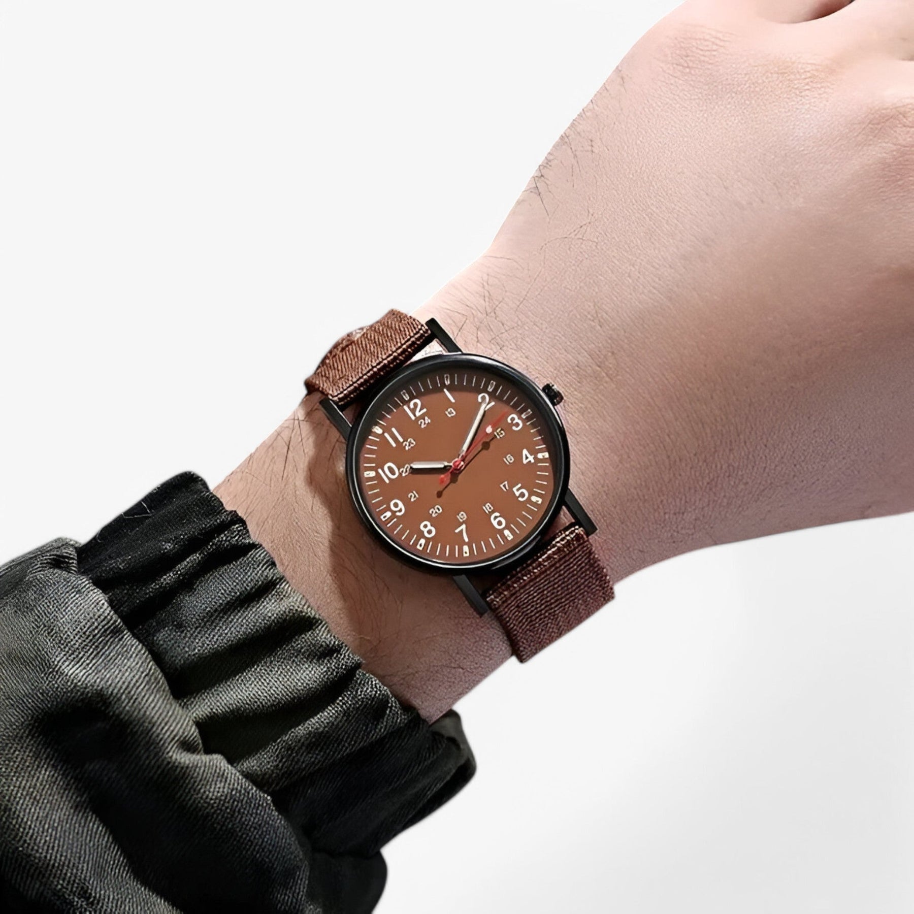 watches : Horloge Zwart - Nylon Sport Militair in van Pantino