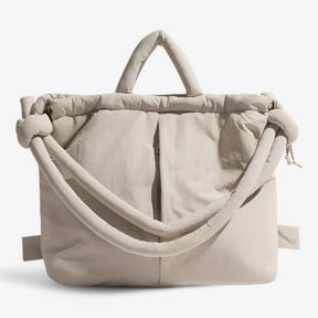 bags : Handtas Roze Puffer - Trendy Dames Schoudertas van Nylon in van Pantino