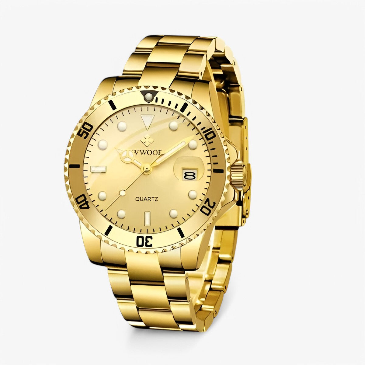watches : Horloge Blauw - Luxe Roestvrijstalen in Goud Goud van Pantino