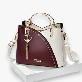 bags : Crossbody Tas Dames Khaki - Elegante en Veelzijdige Leren voor in Trendy Kleuren in Wijnrood van Pantino