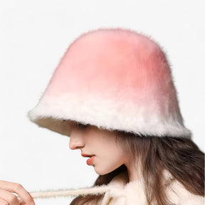 Fisherman Hat : Hoed Blauw - Warme Konijnenbont Vissershoed - Elegante Stijl en Comfort in van Pantino