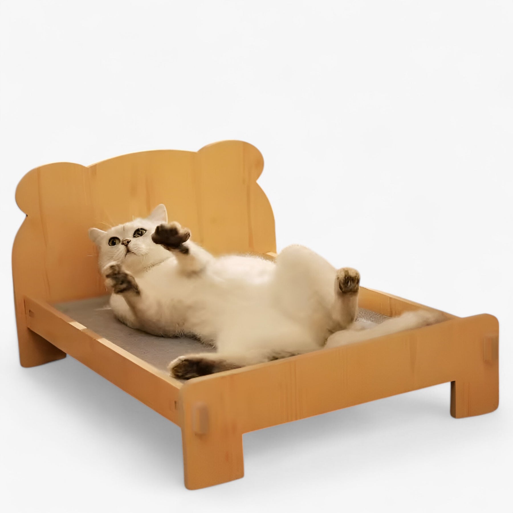 pets : LuxuKat - Massief Houten Kattenbed - Duurzaam, Comfortabel & Stijlvol in van Pantino