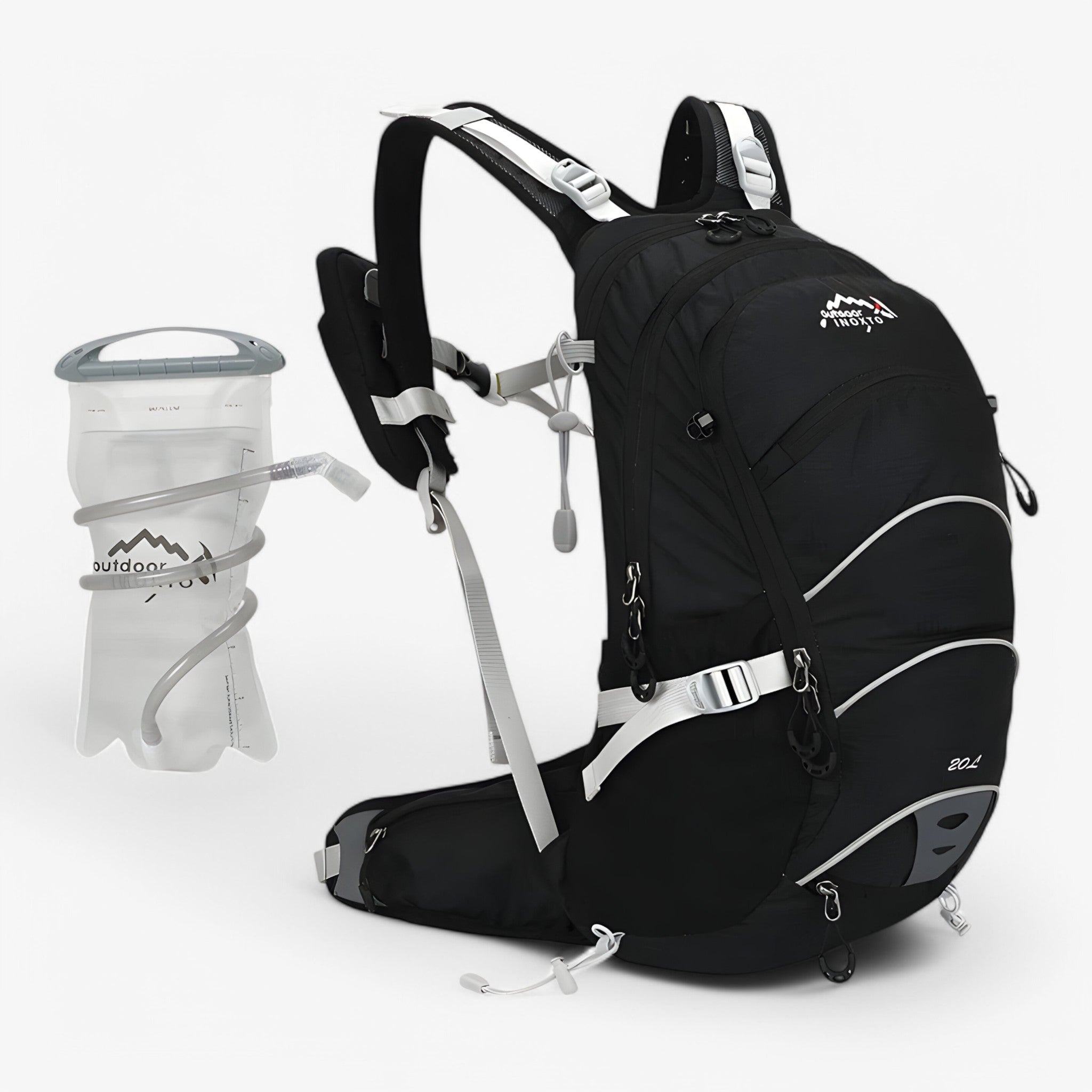 bags : Waterdichte Wandelrugzak van 20L voor Outdooractiviteiten - Zwart in Zwart 2L van Pantino