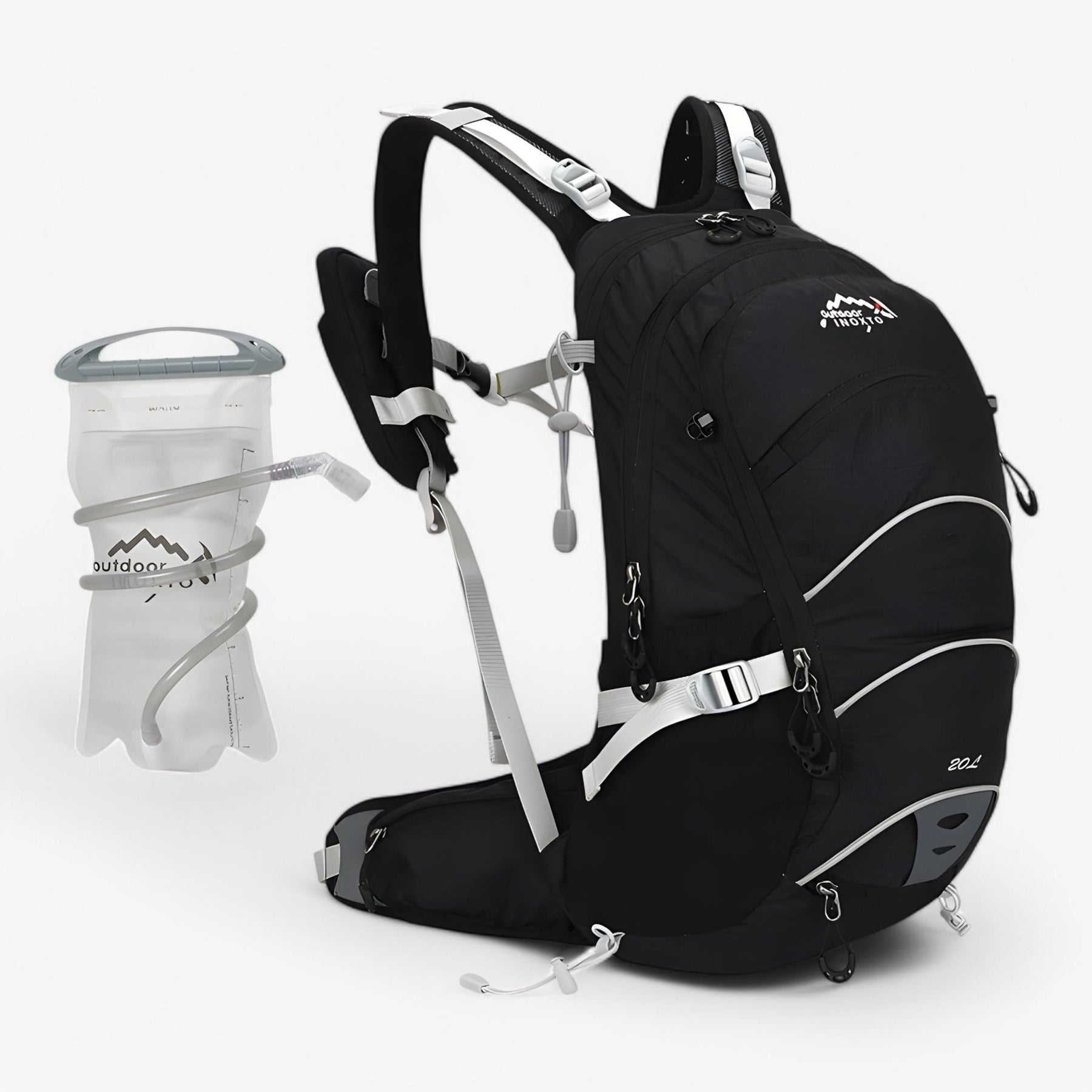 bags : Waterdichte Wandelrugzak van 20L voor Outdooractiviteiten - Zwart in Zwart 2L van Pantino