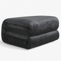 home & garden : Zachte Fleece Deken - Warmte en Stijl voor Winteravonden - LT Grijs in Zwart van Pantino