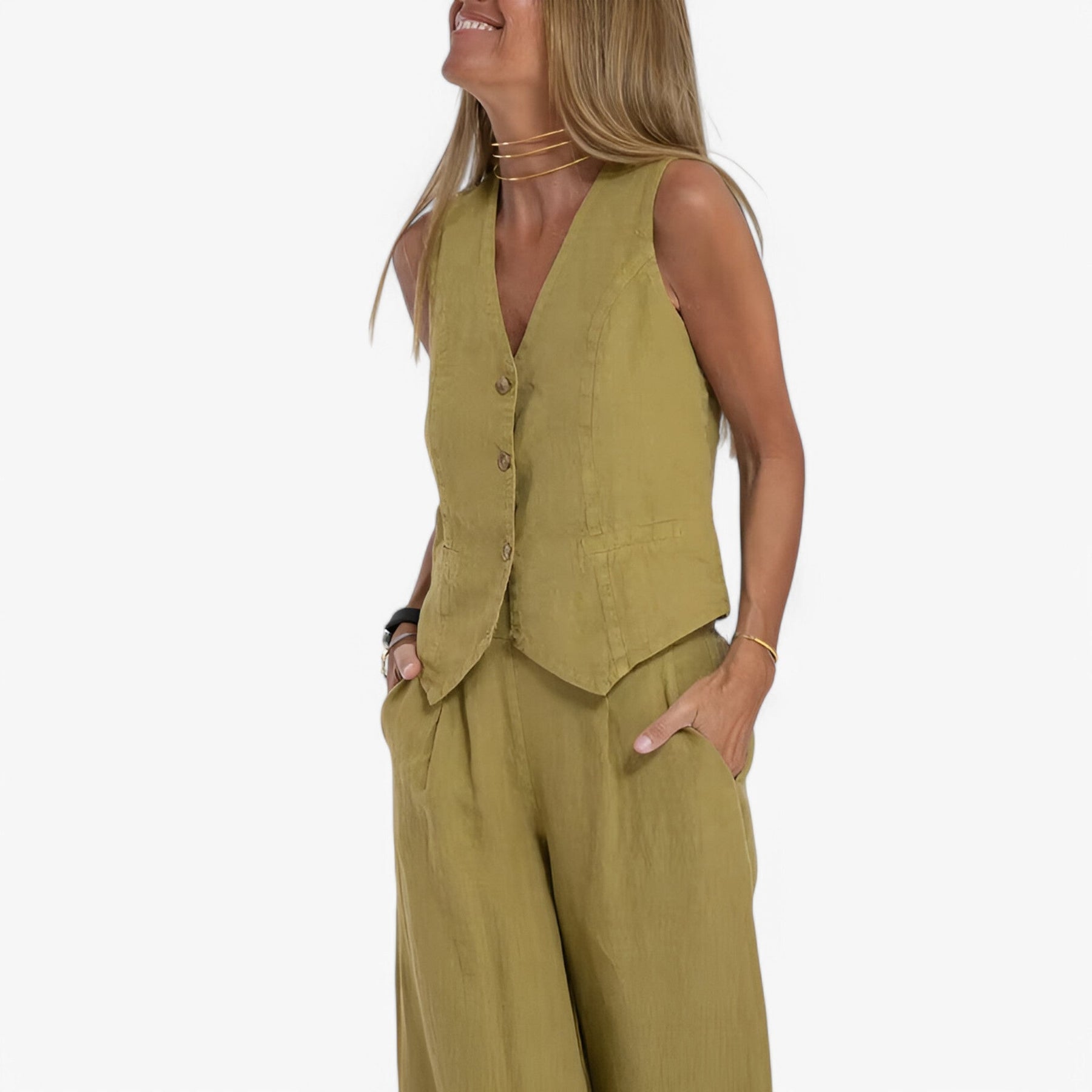 Outfit Sets : Mouwloos vest (met gratis bijpassende broek) in van Pantino