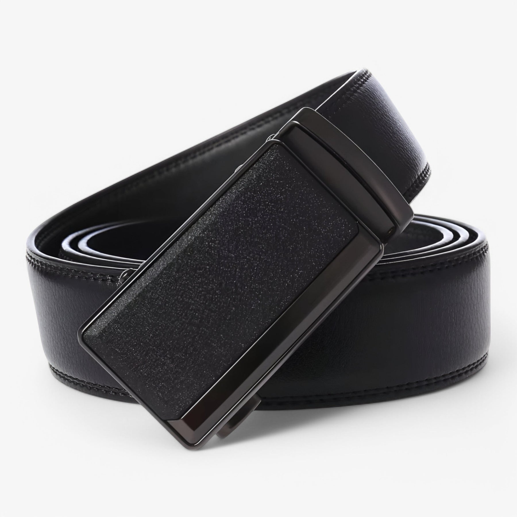 Belt : Riem Heren Zwart - Koeienhuid in van Pantino