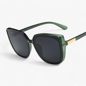 Cat Eye Sunglasses : Zonnebril Oranje Grijs - Mariana Vintage Kat-ogle - Chic en Gedurfde Stijl in Groen Grijs zoals getoond van Pantino