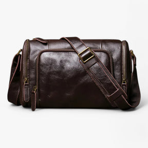 bags : Vintage Schoudertas - Elegant en Multifunctioneel - Zwart in Donkere koffie van Pantino