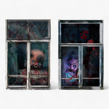 home & garden : Bloeddorstige Black-Out - Halloween Silhouet Raamgordijnen - Spooky Horror Decor in Halloween-07 van Pantino