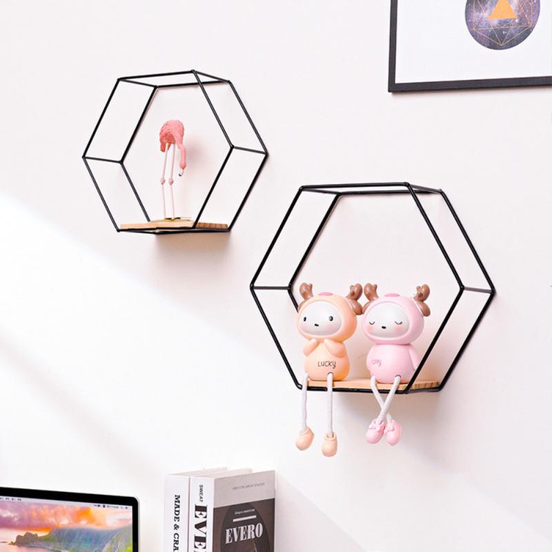 home & garden : Zeshoekige Wanddecoratie Goud - Foto en Object Display - MDF in van Pantino