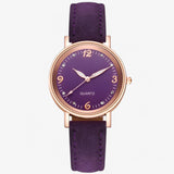 Quartz Watch for Women - Elegant Stainless Steel & Purple Dial