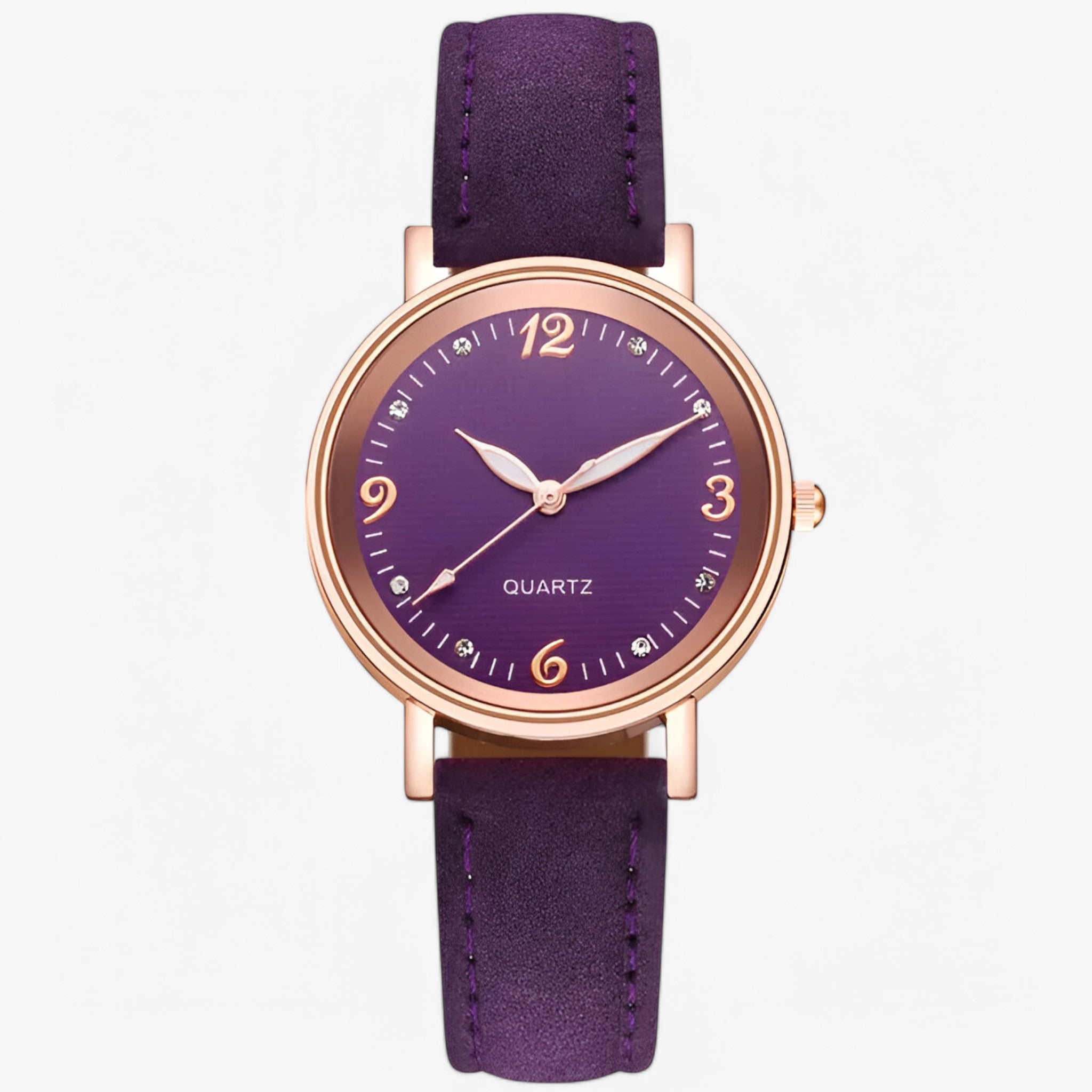 watches : Kwarts Horloge Dames - Elegant Roestvrij Staal & Paarse Wijzerplaat in Paars van Pantino
