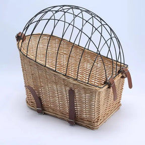 pets : Rotan Fietsmand voor Achterop Hond - Naturel in Naturel van Pantino