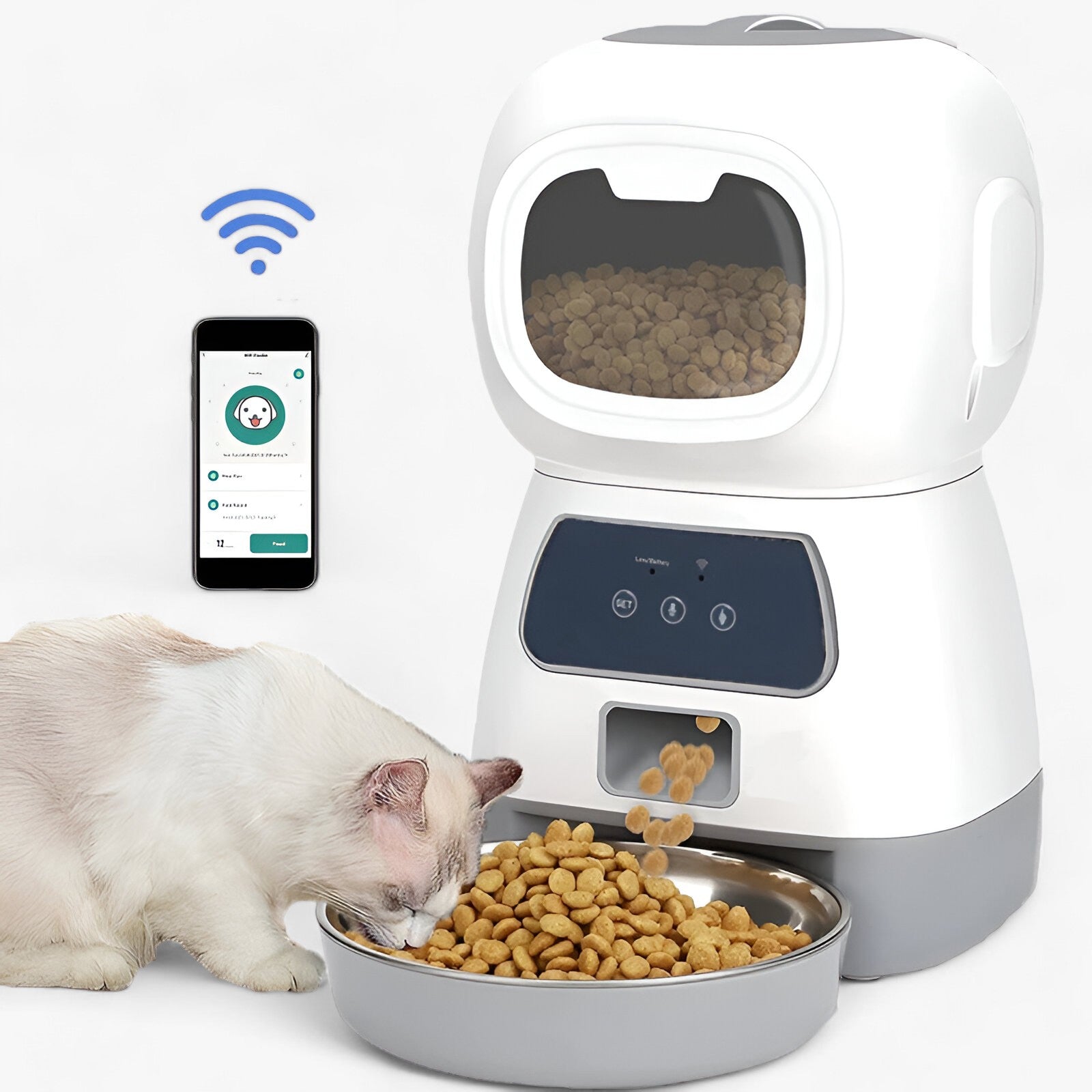 pets : Automatische Voederautomaat voor Dieren - Slimme Automatische Voederautomaat - Praktische Voeding in van Pantino