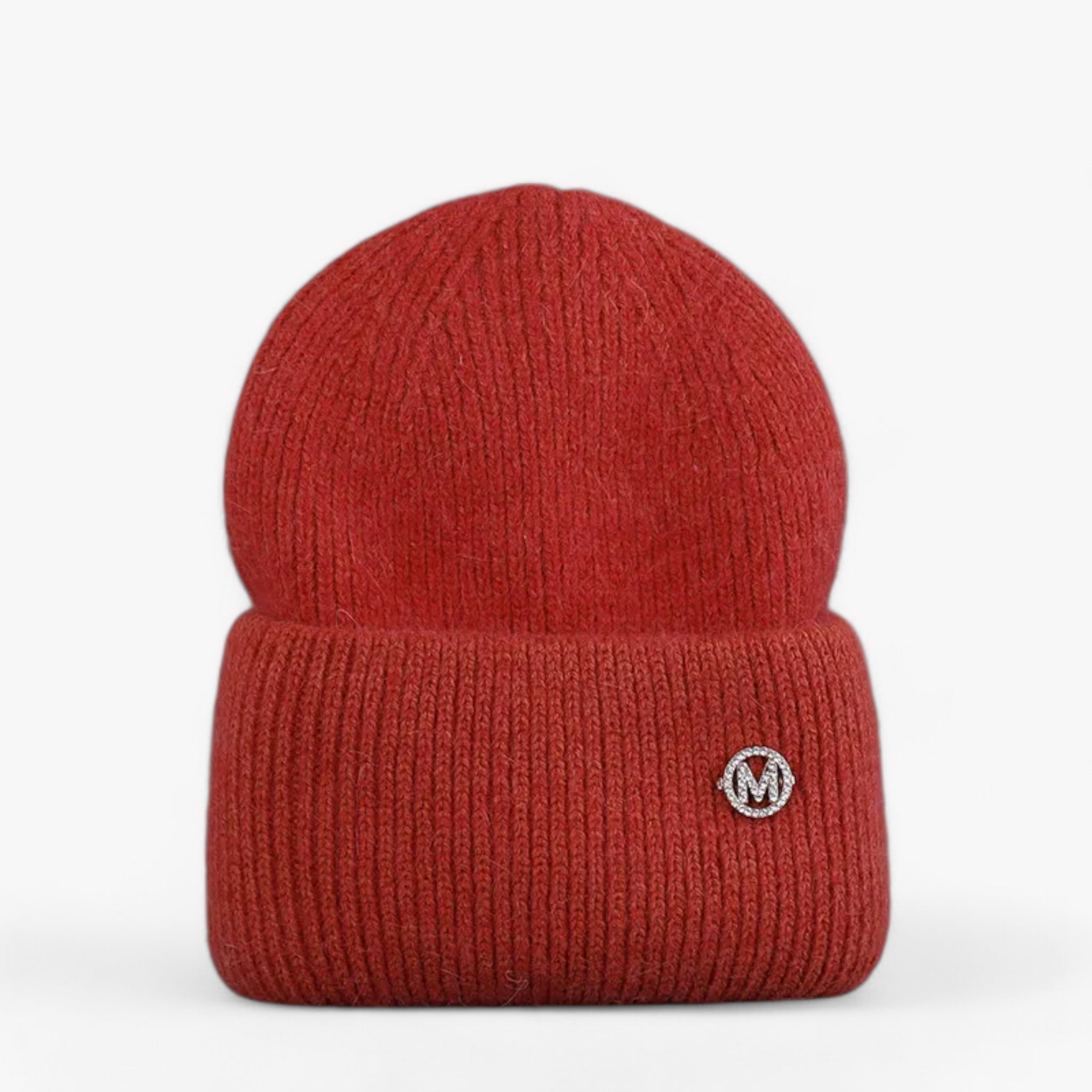 Winter Hat : Muts Dames Roze met - Wintermuts - Trendy en Comfortabel in Oranje Rood met M 54cm-60cm van Pantino