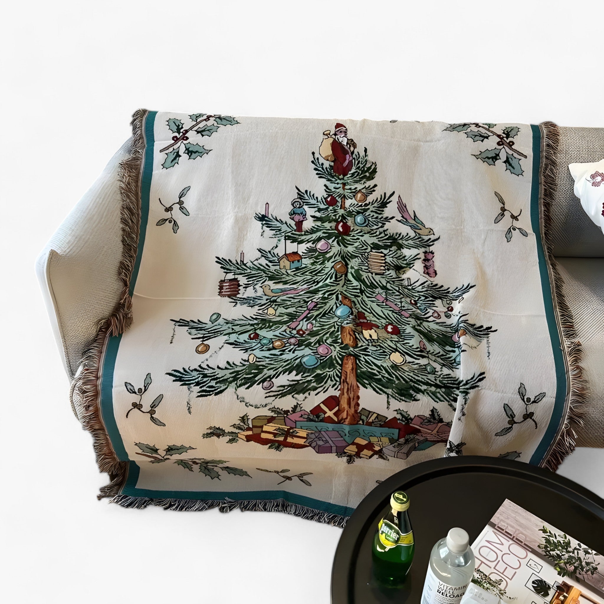 home & garden : Nutty Notenkraker & Kerstster Deken - Zacht en Decoratief Dekbed voor een Feestelijk Huis in kerstboom 130x160cm van Pantino
