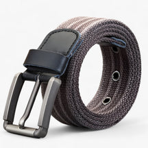 Belt : Stijlvolle Canvas Jeansriem Heren Polyester - Groen in koffie van Pantino