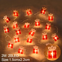 home & garden : TwinkleLights - LED Lichtslinger 20LED - Verlicht Uw Feesten met de Kerstman en Sneeuwvlokken in Cadeau van Pantino