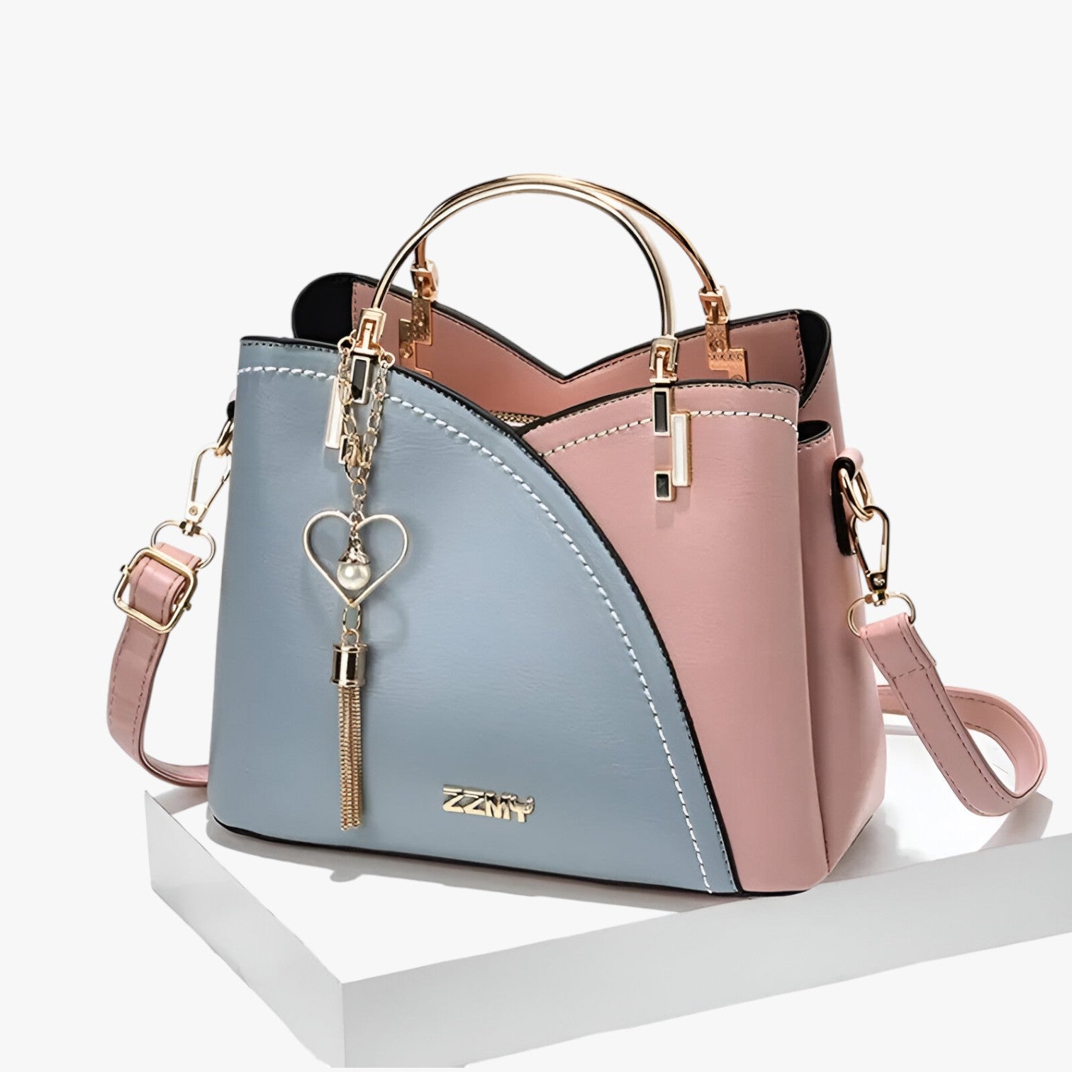 bags : Crossbody Tas Dames Khaki - Elegante en Veelzijdige Leren voor in Trendy Kleuren in Hemelsblauw van Pantino
