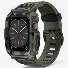 Apple Watch Case : Horloge Zwart - Militair Sporthorloge voor Apple Watch in Militair groen van Pantino