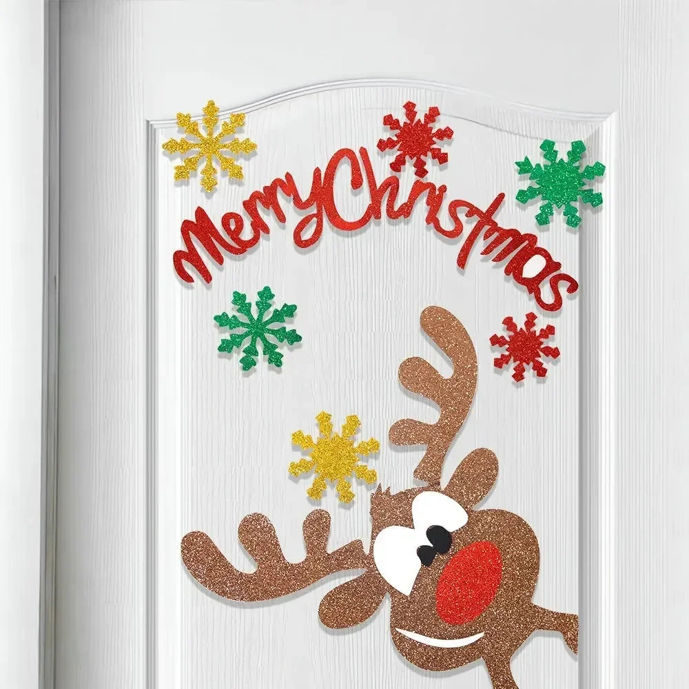home & garden : Kerstviltstickers voor Deuren en Ramen - Feestelijke Decoratie voor Thuis in van Pantino