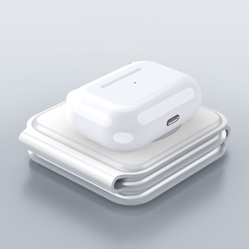 gadgets : 3-in-1 Draadloze Oplader - Eén Oplader voor Je Smartphone, Smart Watch en Oordopjes - Wit in van Pantino
