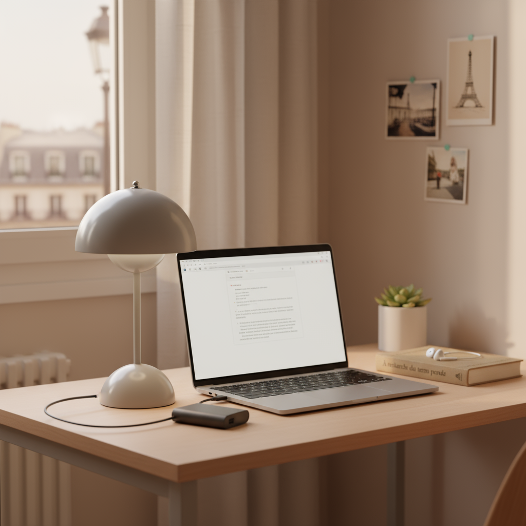 Lampes de table : Acryl USB oplaadbare LED-tafellamp – paddestoelontwerp, 30 cm in van Pantino