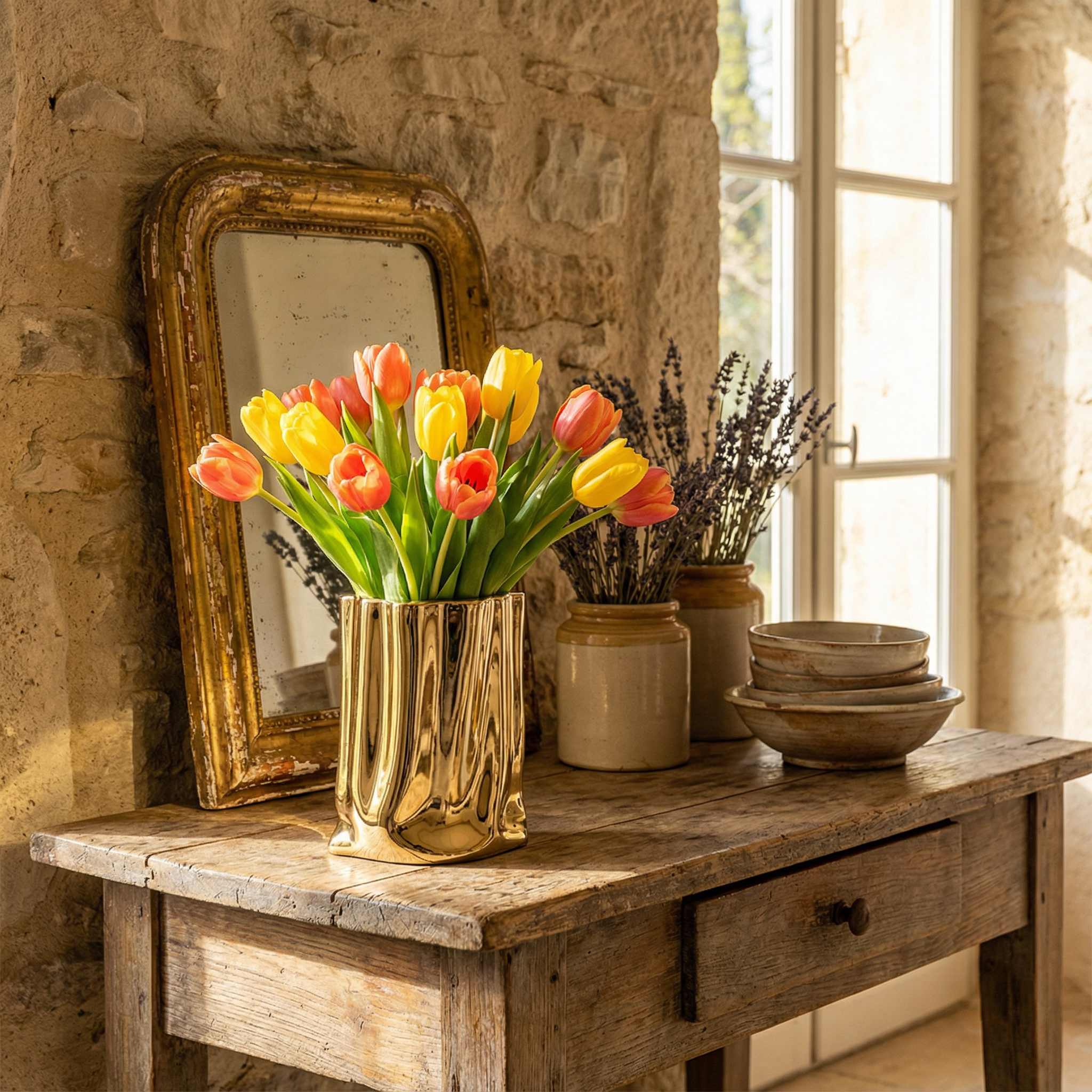 Vases : Zilverkleurige keramische decoratieve vaas Woonaccessoire in van Pantinoshop