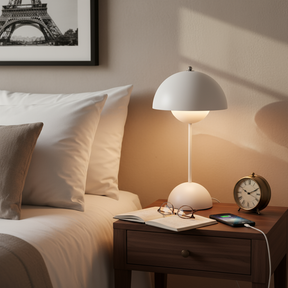 Lampes de table : Acryl USB oplaadbare LED-tafellamp – paddestoelontwerp, 30 cm in van Pantino