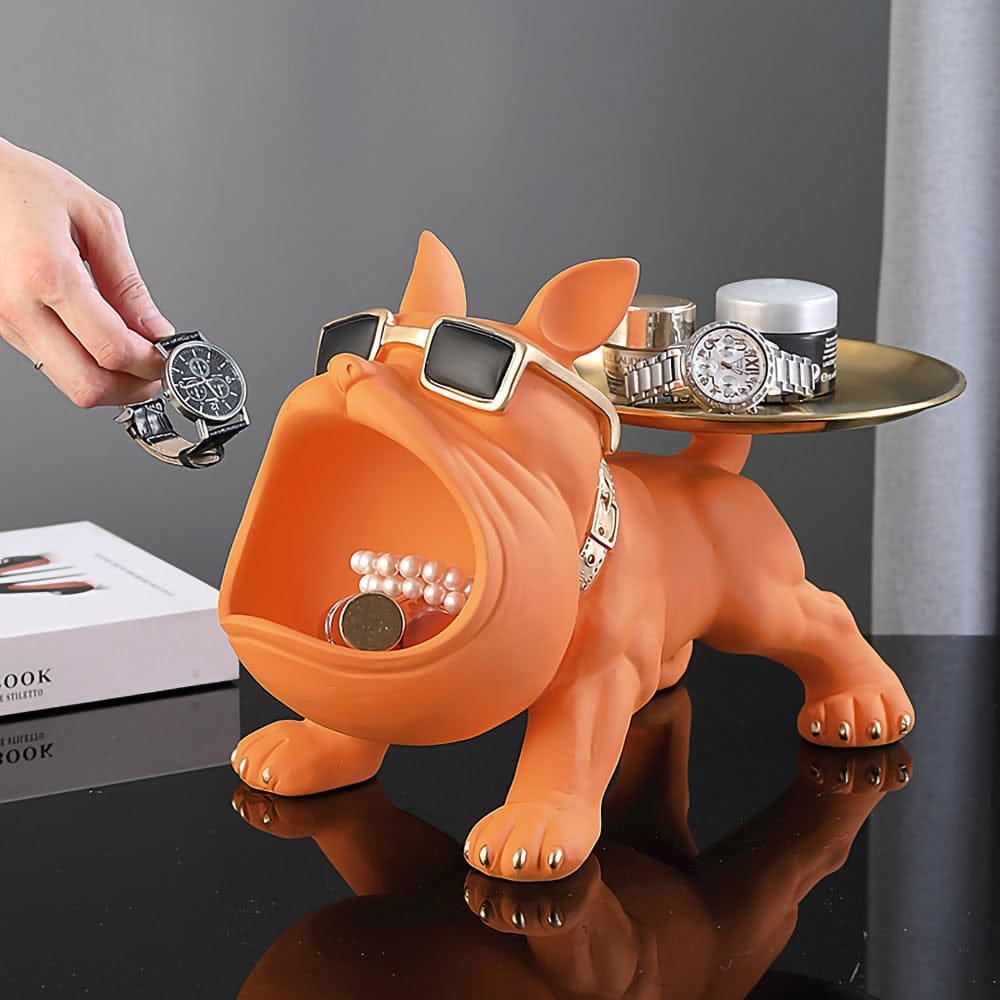 home & garden : Franse Bulldog Decoratie Oranje - Vrolijke Huisdecoratie Beeldje - Keramiek in van Pantino