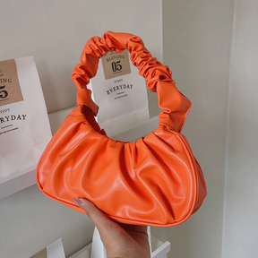 bags : Elegante Handtas Dames Zwart - Luxe Design Stijlvol - PU-Leer in Oranje van Pantino