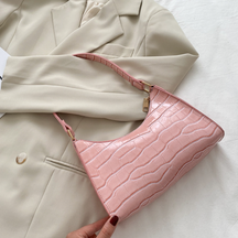 bags : Luxe Leren Handtas Dames Roze - Stijlvol Elegant Design - PU-Leer in Roze van Pantino