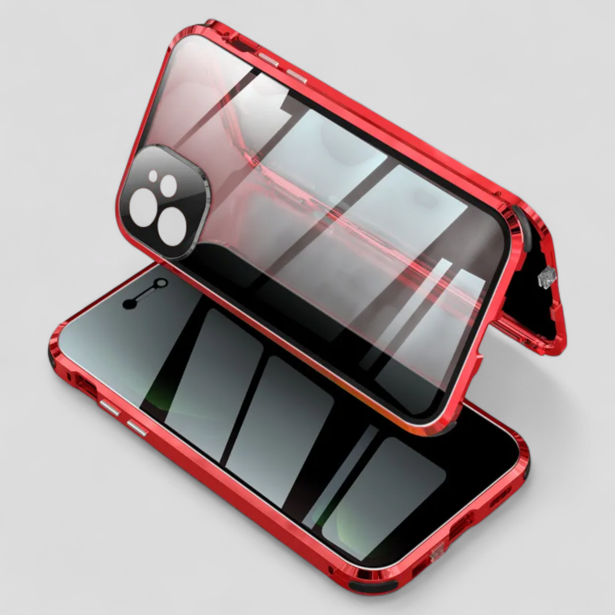 Phone Case : Privacy Telefoonhoesje Dames - Goud in Rood van Pantino