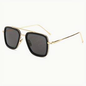 men's sunglasses : Heren Zonnebril Zwart Luxe Florida High - Stijlvol, UV400 Bescherming, Comfortabel in Zwart van Pantinoshop