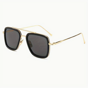 Sunglasses : Heren Zonnebril Zwart Luxe Florida High - Stijlvol, UV400 Bescherming, Comfortabel in Zwart van Pantino