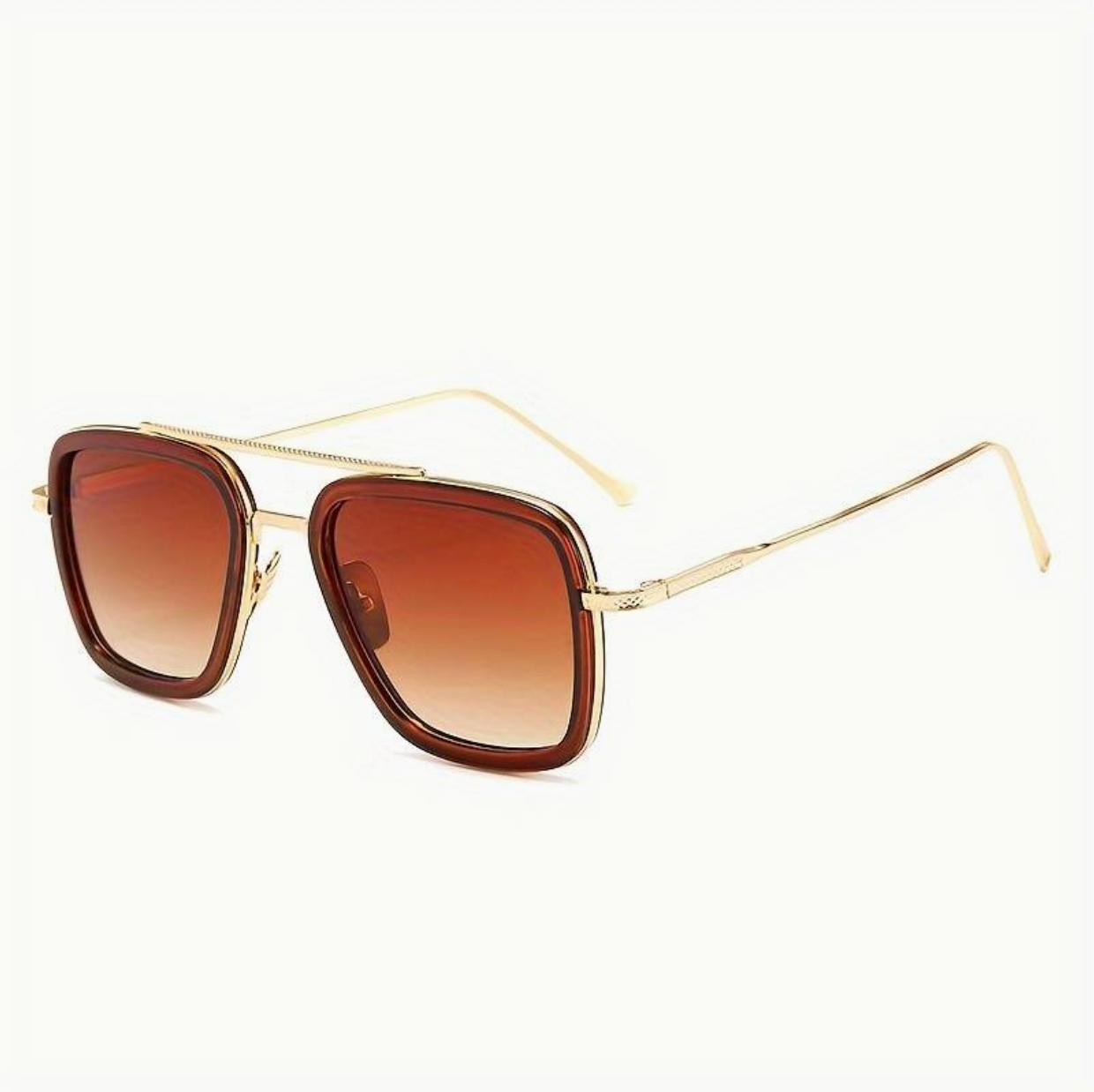 Sunglasses : Heren Zonnebril Zwart Luxe Florida High - Stijlvol, UV400 Bescherming, Comfortabel in Bruin van Pantino