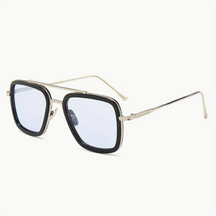 Sunglasses : Heren Zonnebril Zwart Luxe Florida High - Stijlvol, UV400 Bescherming, Comfortabel in Blauw van Pantino
