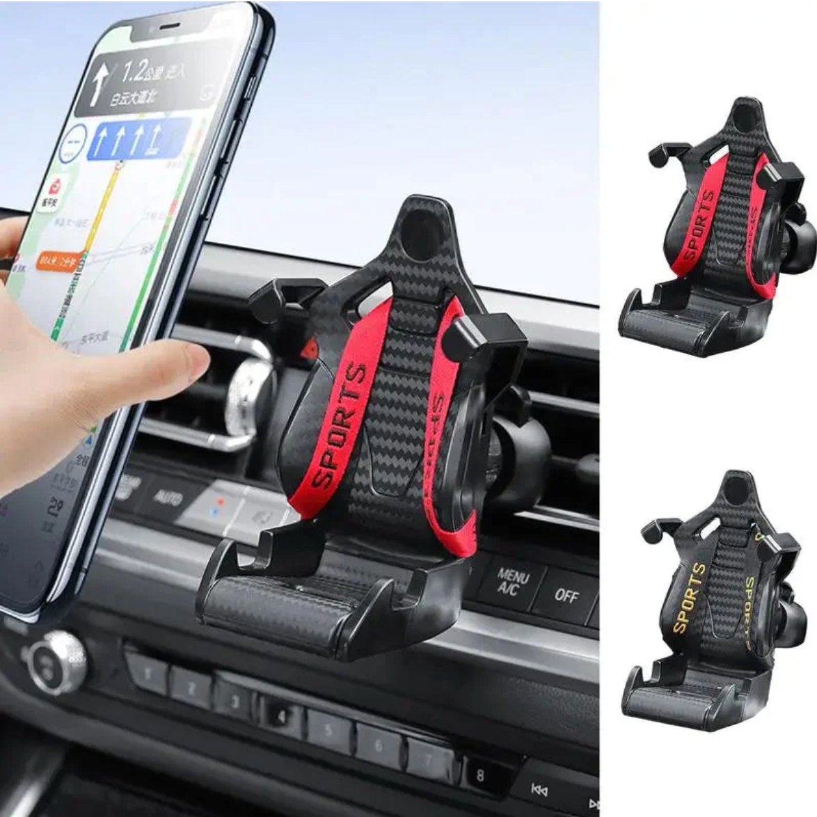 Phone Holder : Race Phone Holder - Liefde voor Snelheid - Rood in van Pantino