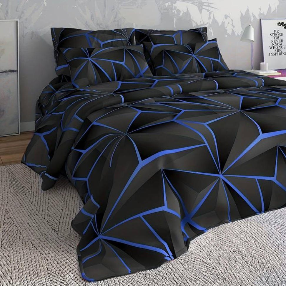 home & garden : Luxe Hotel Dekbed 5-Sterren Kwaliteit Warm - Wit in Blauw van Pantino