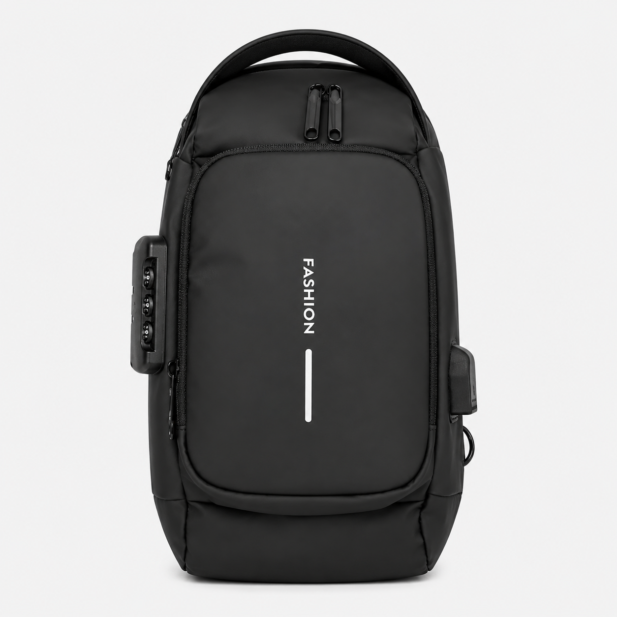 bags : Schoudertas met USB-poort en Meerdere Opbergvakken in Zwart 32X16X9cm van Pantino