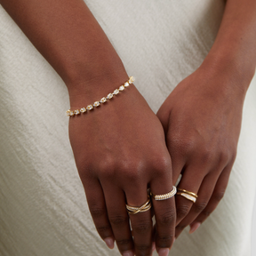 Bracelet : Armband Goud - Sara Crystal in van Pantino