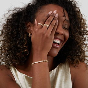 Bracelet : Armband Goud - Sara Crystal in van Pantino
