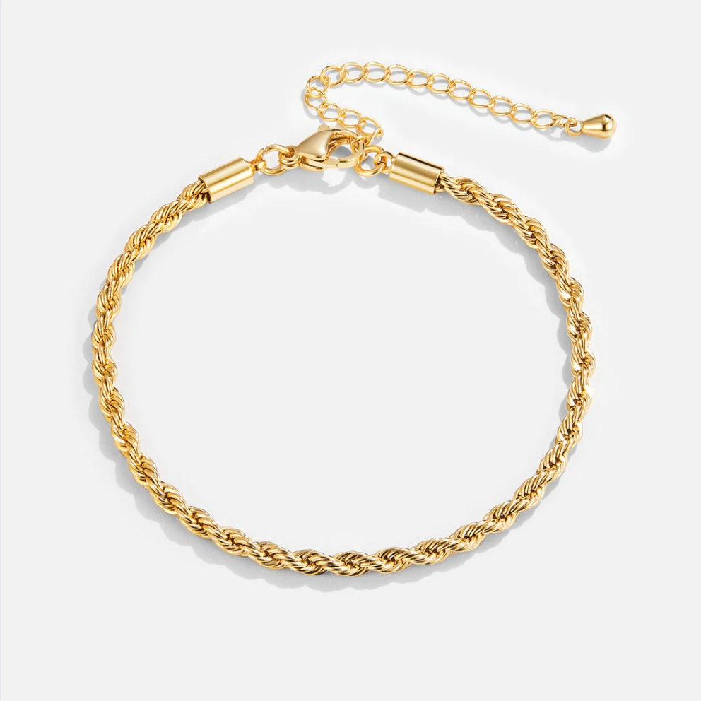 Bracelet : Armband Goud - Twisted 18K Roestvrij Staal 5 Cm in van Pantino